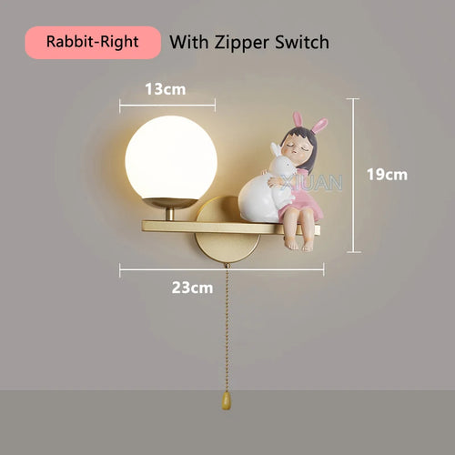 applique murale licorne rose pour chambre d'enfant - vue 15 sur 23