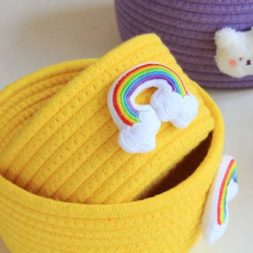 panier de rangement tissé animaux pour jouets et divers objets - vue 7 sur 21