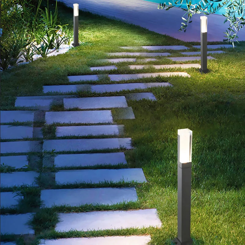 Extérieur étanche IP65 10 W LED nouvelle colonne en aluminium chemin de jardin carré paysage AC85-265 colonne lumineuse - vue 3 sur 14