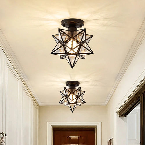 plafonnier moderne en cristal avec éclairage led intérieur - vue 6 sur 9