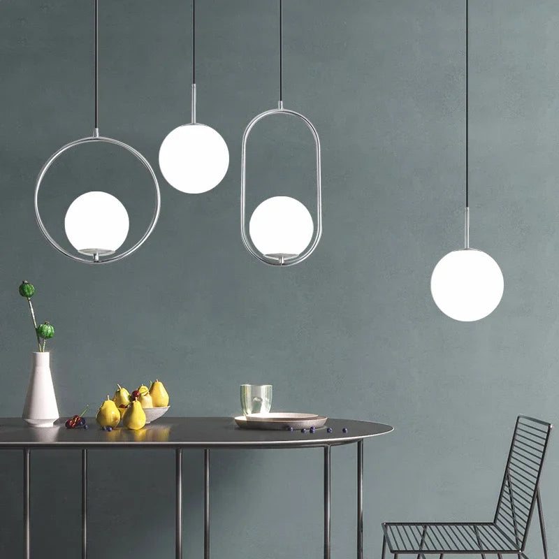 Suspension LED Moderne Noir Chrome - vue 6 sur 21