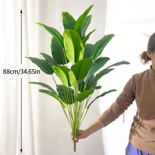 grand palmier tropical avec feuilles de bananier et strelizia en plastique - vue 7 sur 6