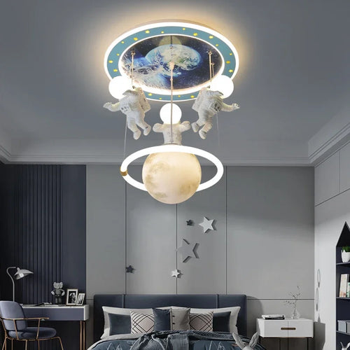 plafonnier led nordique astronaute idéal pour décoration intérieure - vue 4 sur 7