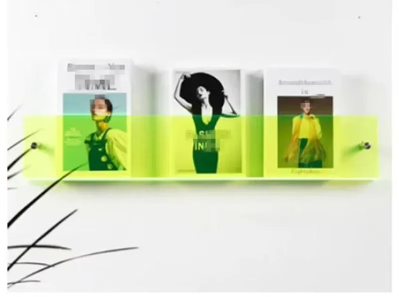 étagère à livres en acrylique support de rangement mural design moderne