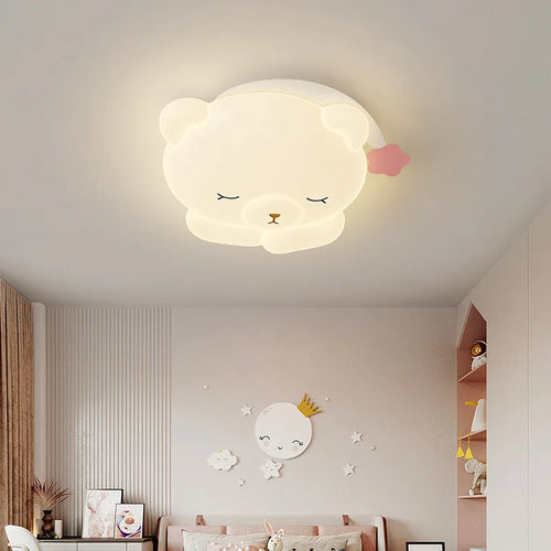 Mignon bonnet de nuit ours lampe chambre d'enfants plafonniers romantique chaud chambre de bébé garçon fille chambre plafonniers dessin animé chambre décor