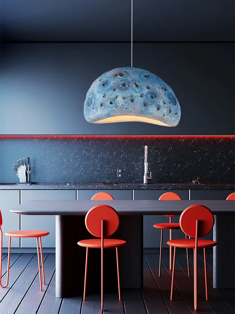 Suspension design led minimaliste wabi-sabi pour décoration loft café