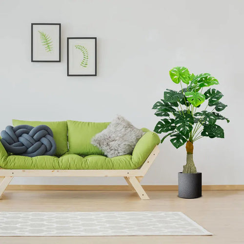 grandes plantes artificielles palmier tropical feuilles de monstera déco extérieure - vue 2 sur 7