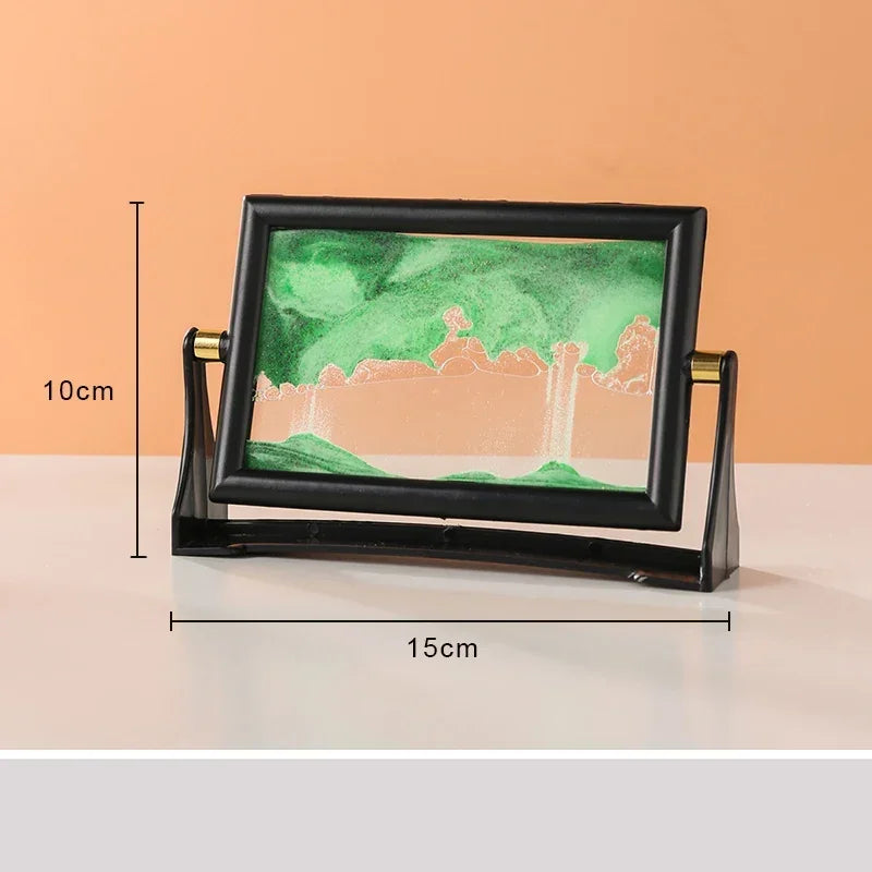 paysage de sable rotatif en verre 3D créatif décoratif