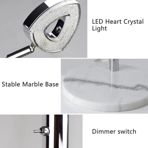 Depuley Lampadaire LED à 5 lumières à intensité variable pour chambre à coucher avec bras et tête réglables - Lampes modernes à poteaux hauts pour bureau - vue 7 sur 6