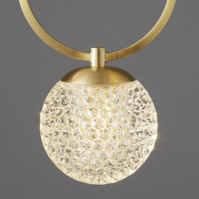 pendant light luxury LED design in Ball crystal glass