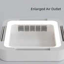 Ventilateur de plafond carré blanc avec application intelligente