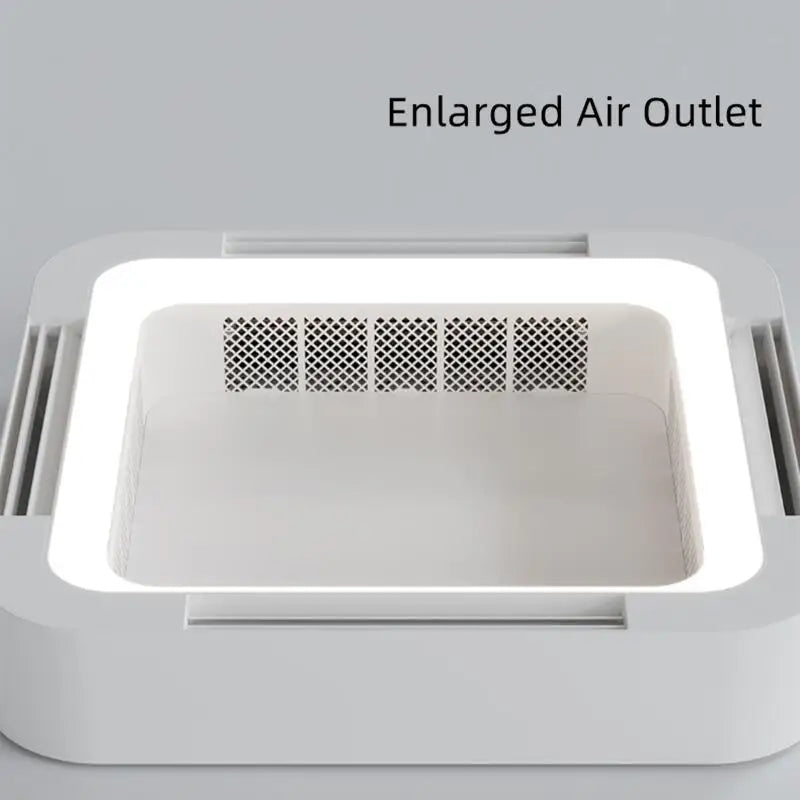 Ventilateur de plafond carré blanc avec application intelligente - vue 5 sur 8