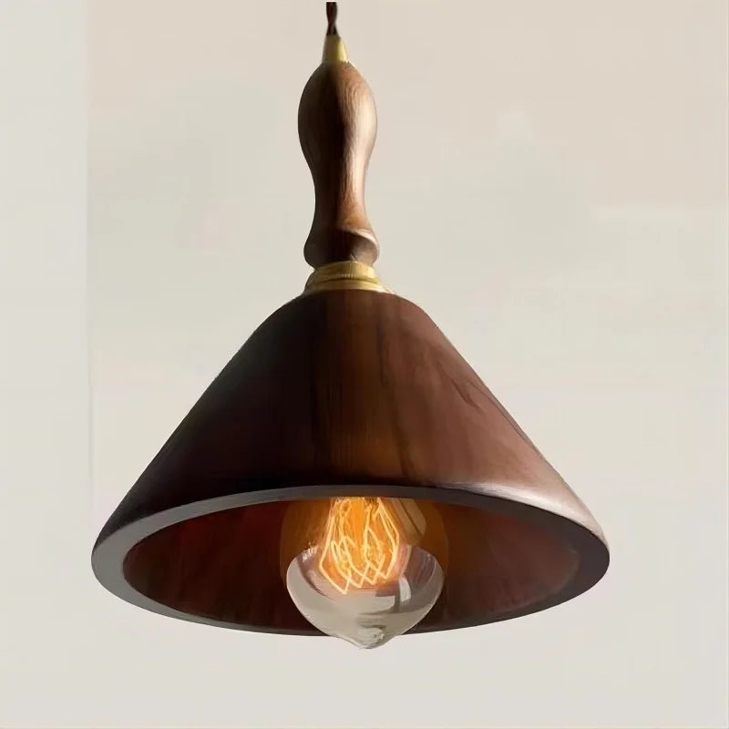 lustre en bois massif style japonais pour intérieur élégant - vue 7 sur 7