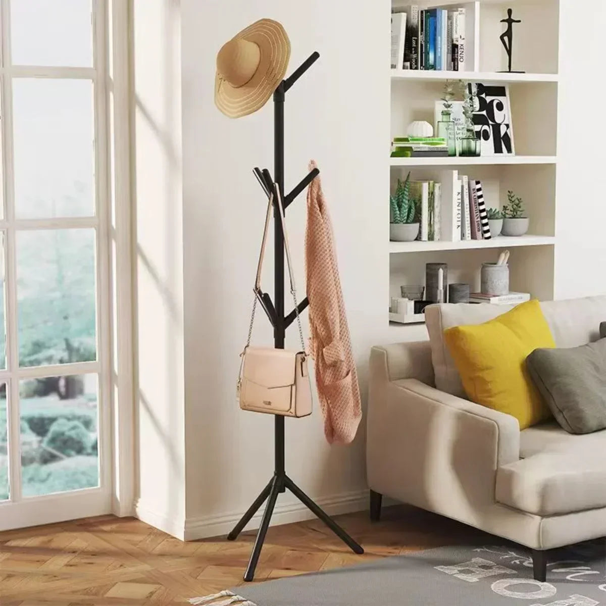 porte-vêtements et chapeaux support vertical en forme de branche - vue 4 sur 7