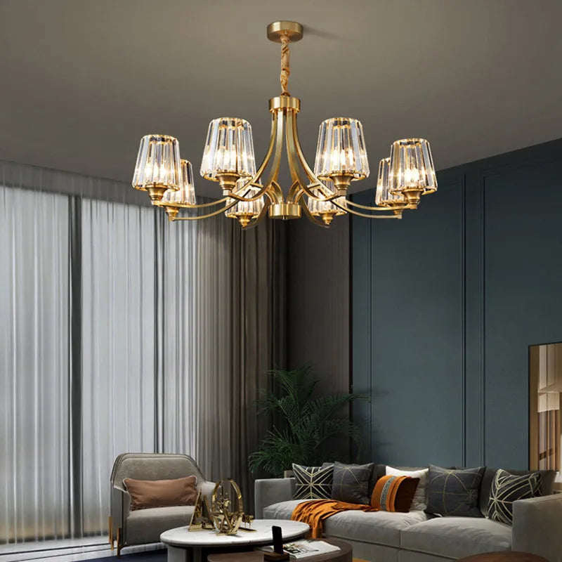 SANDYHA moderne cristal cuivre lustres nordique luxe Design intérieur décor à la maison lampe à LED pour salon salle à manger chambre