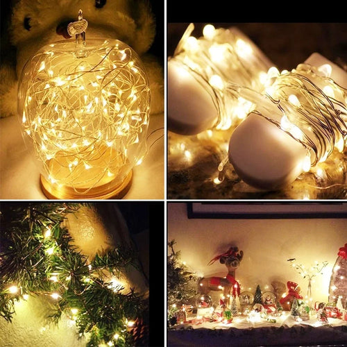 lot de 6 guirlandes lumineuses à led pour fêtes et Noël - vue 4 sur 6