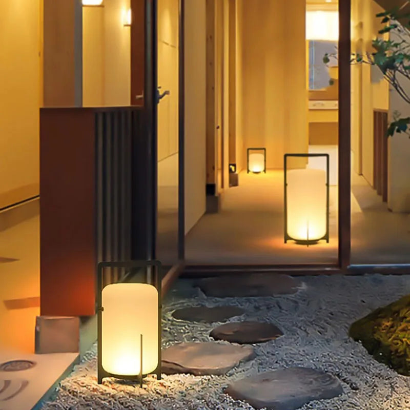 lampadaire solaire moderne en acrylique pour intérieur et extérieur