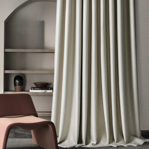 Rideau occultant plissé style classique isolation thermique salon