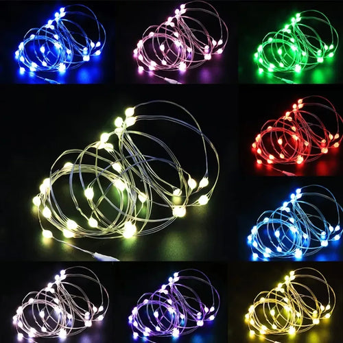 guirlande lumineuse led étanche en cuivre pour décorations festives - vue 3 sur 15