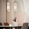 Suspension design LED avec abat-jour en verre Favia