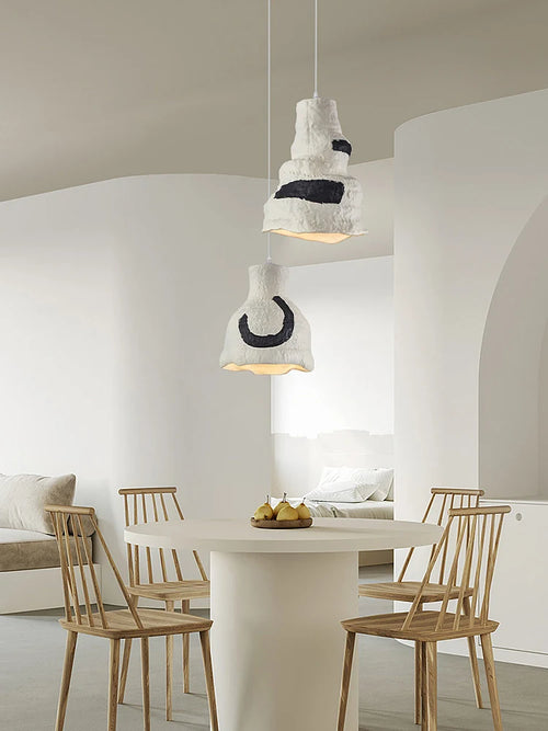 lustre nordique wabi sabi design moderne éclairage décoratif pour café - vue 4 sur 9