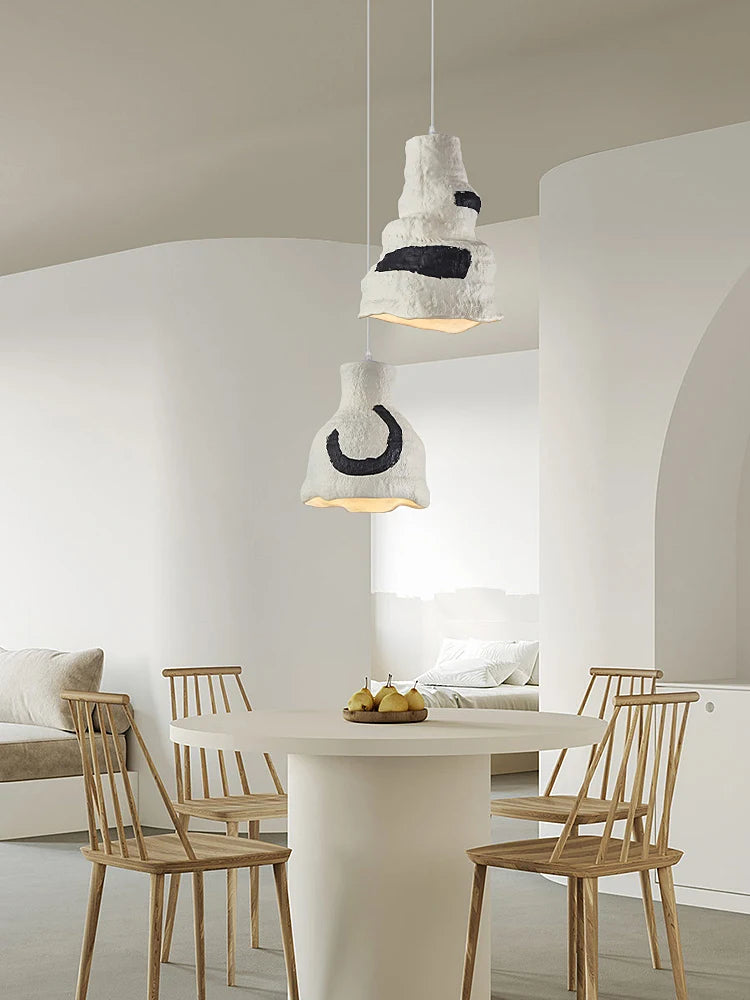 lustre nordique wabi sabi design moderne éclairage décoratif pour café - vue 4 sur 9