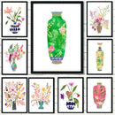 aquarelle vase à fleurs art mural moderne imprimé décoratif