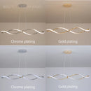 lustre led moderne suspendu avec éclairage et télécommande