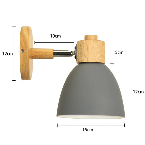 applique murale led nordique bois moderne décor maison - vue 19 sur 23