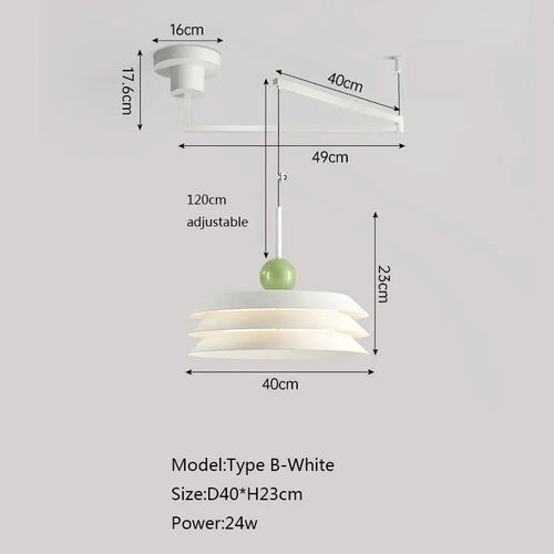 Suspension nordique led décoration maison éclairage intérieur - vue 10 sur 18