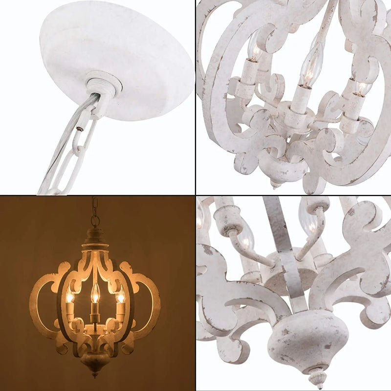 lustre vintage en bois pour ferme et loft rétro
