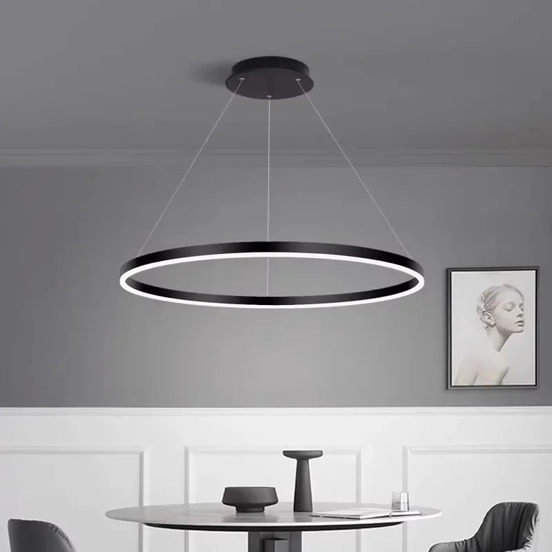 Lustre Led à anneau unique minimaliste nordique