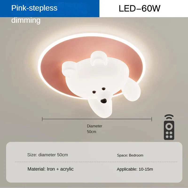 plafonnier led ours mignon pour chambre enfant - vue 11 sur 12
