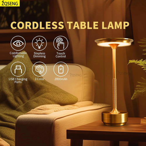 lampe de bureau tactile rechargeable sans fil pour toutes occasions - vue 3 sur 11