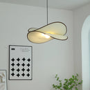 lustre led suspendu en tissu style 	 cordon réglable