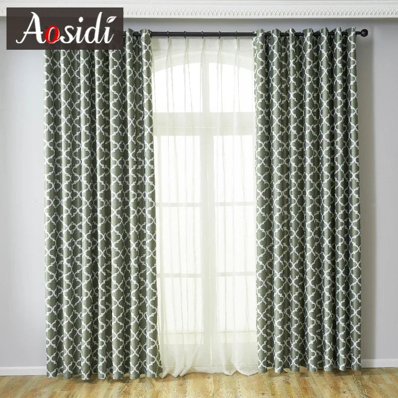Rideau occultant moderne motifs infinis pour salon chambre - vue 11 sur 11