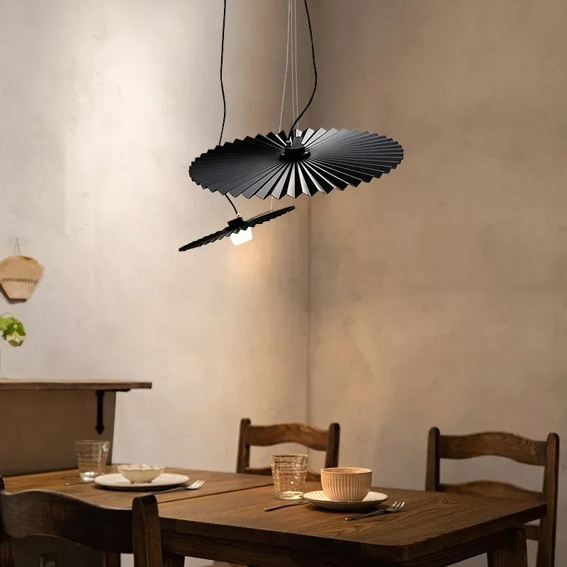 Suspension Design nordique Post-moderne Art fer plissé salon Restaurant