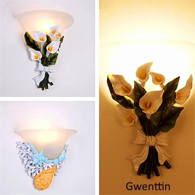 applique murale décorative à fleurs moderne pour intérieur