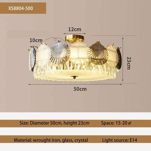 lustre design moderne cristal français led créatif - vue 9 sur 9