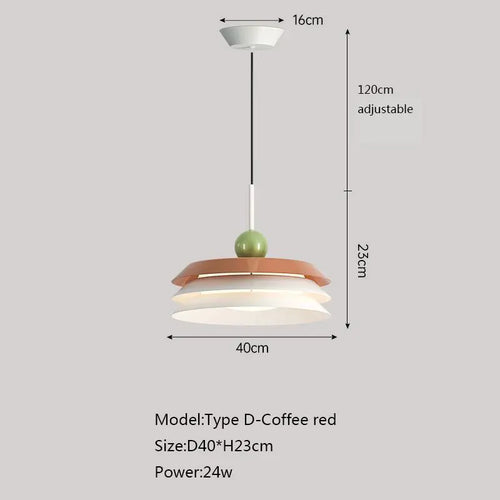 Suspension nordique led décoration maison éclairage intérieur - vue 15 sur 18