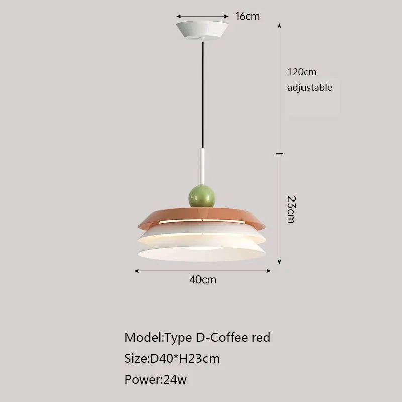 Suspension nordique led décoration maison éclairage intérieur - vue 14 sur 18
