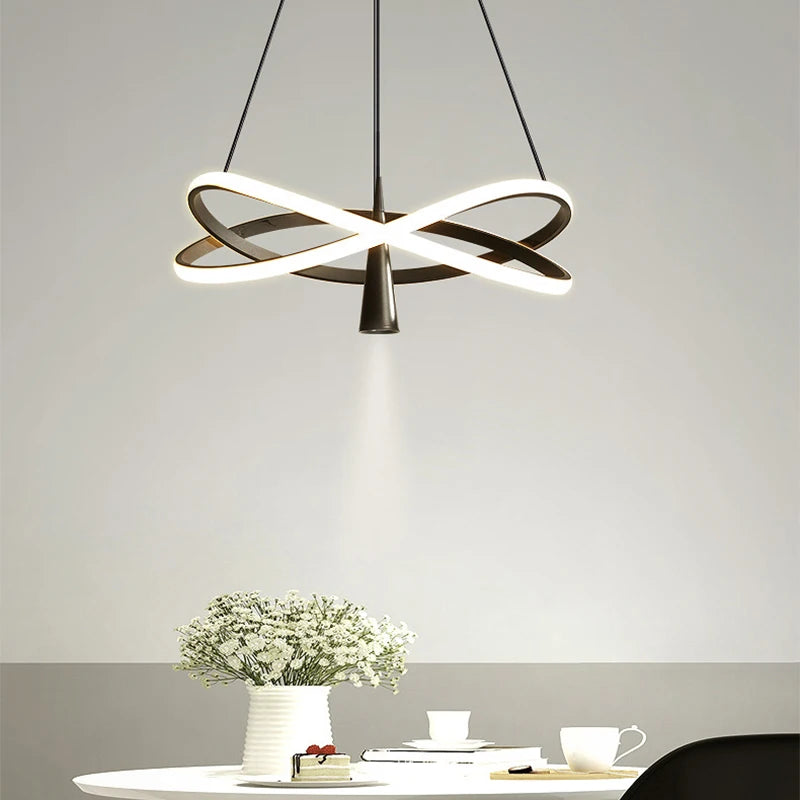 lustre suspendu à led moderne pour décoration intérieure élégante - vue 3 sur 12