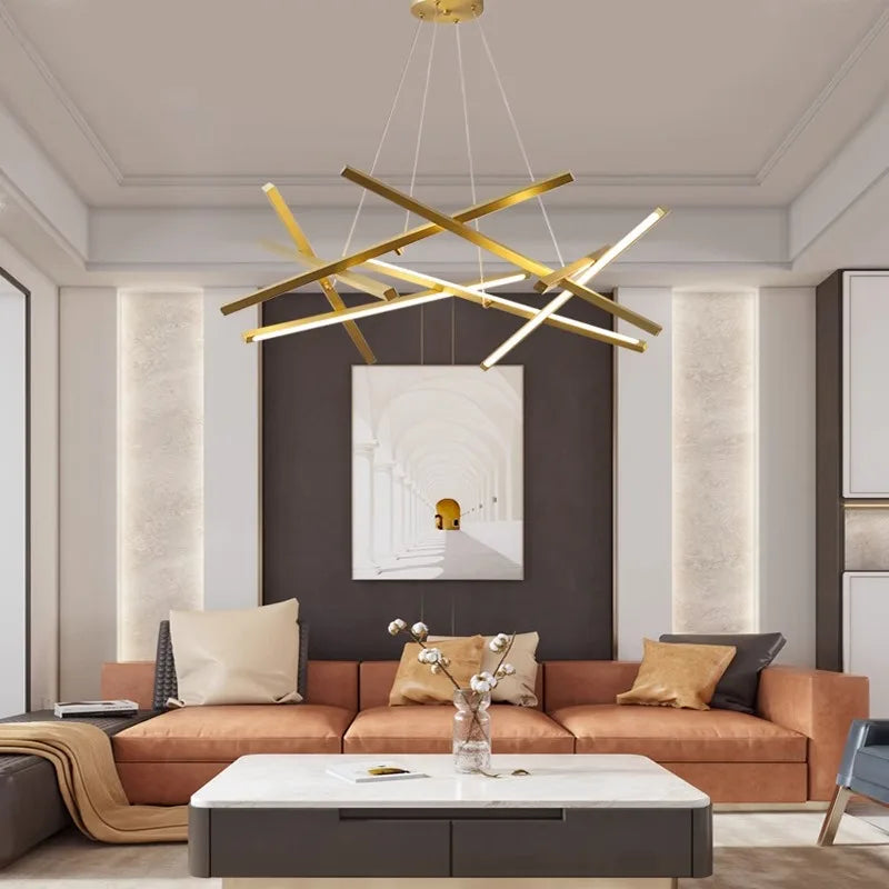 lustre led moderne simple pour éclairage intérieur - vue 3 sur 8