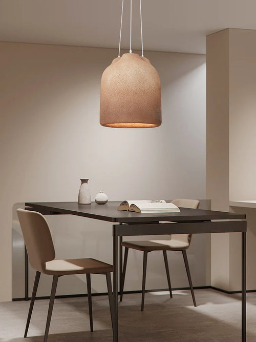 lustre led style wabi sabi nordique pour restaurant et bar - vue 2 sur 9