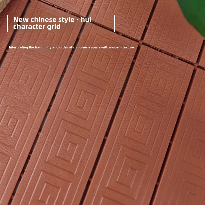 Dalles terrasse clipsables bois composite antidérapantes 11 pièces - vue 5 sur 7