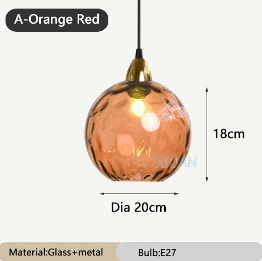 lustre en verre coloré lumineux pour restaurant - vue 10 sur 25