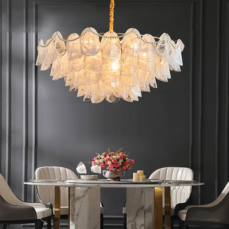 lustre suspendu en verre design nuage créatif moderne - vue 5 sur 18