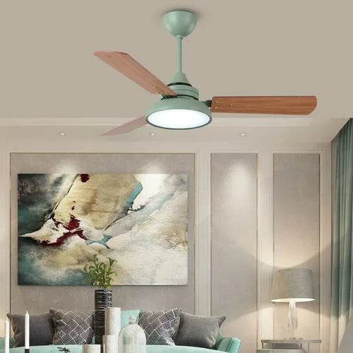 ventilateur de plafond moderne avec lumière et télécommande - vue 6 sur 6