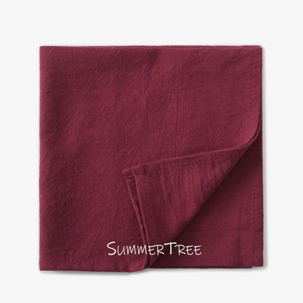 Serviette de table coton lavé style méditerranéen lot - vue 5 sur 6