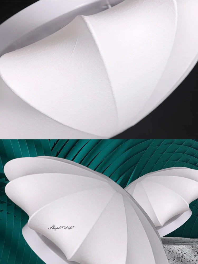 Lampe en soie nordique décoration de plafond plafond moderne à LEDs lumière pour salle à manger salon lumière belle fleur ombre lampe à main